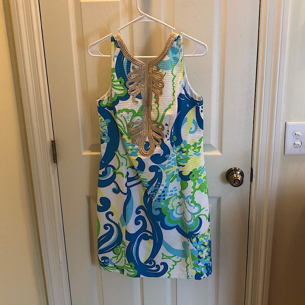 Lilly Pulitzer Crystal Coast Shift Dress Size 10
